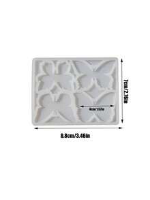 1pc Butterfly Mirror Pendant Casting Silicone Mold, Moth Butterfly Insect Series Pendant Dripping Resin DIY Earrings Pendant Silicone Mold - White - View 11