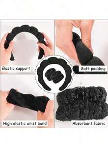 3pcs/Set Braided Headband And 2pcs Wristbands, Suitable For Face Washing, Cleaning, Makeup, Skincare, Travelling, Fits All Skin Types Hair Accessories, For Women, Fall, Travel, Hair Tools, Accessories Women, Hair Stuff,Fall,Hair Accessories,Hair Accessories For Women,Travel,Hair Accessories,Accessories Women,Hair Accessory,Hair Accessories Women,Hair Tools,Hair Stuff,Stuff,Beauty Accessories,Gifts,Travel,Gifts For Women,Hair Stuff,Stocking Stuffers - 綠色 - 查看 7