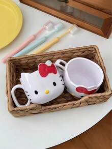 Sanrio 1个三丽鸥Hello Kitty马克杯 - 可爱的树脂牛奶杯，适合日常使用，也是办公室或家居的完美礼物 - 生日、圣诞节、新年、情人节和夏季的完美杯子/马克杯/咖啡杯/牛奶杯/茶杯/水杯 - 彩色 - 查看 6