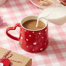 Cốc sứ hình trái tim lớn 13.5oz, cốc cà phê khắc - Cốc cà phê sứ lãng mạn, 400ml, đồ uống ngày lễ, quà sinh nhật cho bạn trai, bạn gái, các cặp đôi - Cốc cà phê sứ hình trái tim, cốc cà phê dễ thương, thích hợp cho đồ uống nóng và lạnh, an toàn khi dùng trong máy rửa chén và lò vi sóng, quà tặng cho người đặc biệt - Ngày của Mẹ, Ngày Valentine, Giáng sinh, quà sinh nhật - Lý tưởng cho người yêu thích cà phê espresso và trà. - Nhiều màu - Xem 7