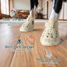 Dog Shoes Hot Summer Pavement, Dog Shoes Large Dogs, Waterproof Dog Boots Paw Protectors, Non - Slip Dog Rain Booties, Easy Clean Sandals Beach Khaki Size - Màu kaki + #7 (chiều rộng 2,362 inch) cho trọng lượng 40-58 lbs - Xem 4