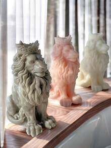 1pc Lion Shaped Silicone Candle/Soap Mold, DIY Craft Supplies For Making Soy Wax Candles, Scented Candles And Handmade Soaps