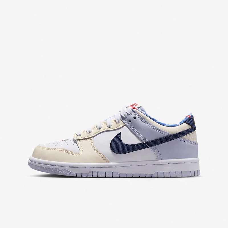 Nike DUNK LOW (GS) Zapatos casuales de skateboarding para hombres IH7343-141 - Blanco azul/azul marino - Ver 1