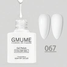 Glossy White Gel Polish, Long Lasting Soak Off UV Nail Glue, 0.26fl.Oz Professional Opaque White Lacquer For Salon & Home Use - 白色 - 查看 6