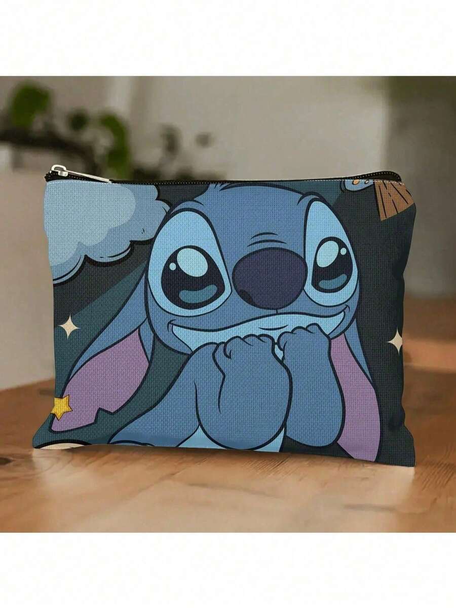 【大容量】卡通主题化妆包 | 化妆包 | 大容量 | 耐用亚麻材质 | 可水洗 | 化妆包 | 派对及礼品 - 彩色 - 查看 1