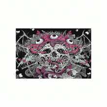 1Pc 2D Flat AtawLege Skull Tapestry With  Skeleton Eyes, Goth Snake,  Flowers, Large Horror Demon Design Halloween Wall Hanging ,Peach Skin,100% Polyester,Single-Sided Printing,Machine Wash,For Living Room, Bedroom,Indoor And Outdoor, Loft, Study, Tea Room, Balcony, Bay Window, Restaurant, Cafe,Fall Decor,Halloween Decorations - Kiểu 1 - Xem 14