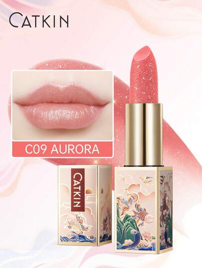 CATKIN 闪亮唇彩变色润唇膏，超级保湿天然润唇膏，蕴含维生素E，滋养干裂双唇 C09 极光
