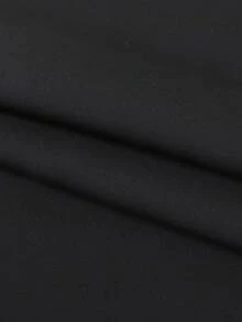 Women's High-Waisted Wide Leg Pants, Slim Fit, Crease-Front, Casual/Office Wear, Spring/Summer - Black - View 7