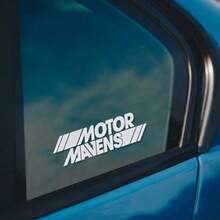 AD 1pc Car Side Window Sticker, Motorcycle Trunk/Tank Sticker, Customized Letter Motormavens Decal For Rear Door Window Car Decoration - one-size - View 2