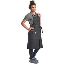 Mercer Culinary Metro Edge Talon Delantal para servidor, mezclilla índigo con costuras constantes(Zephyr Denim Negro Bib) - Multicolor - Ver 10