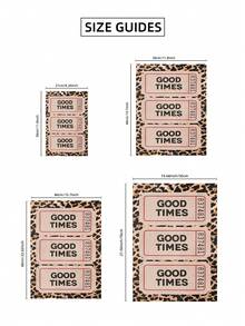 1幅无框“美好时光门票”豹纹油画，时尚复古猎豹墙饰，复古动物印花，精致少女风家居装饰，时尚墙面装饰，大学公寓装饰 - 彩色 - 查看 8