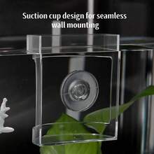 带吸盘的水族箱喂食器，防散落精准喂食装置，小型浮沉两用鱼食分配器