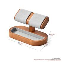 Oirlv 1 PC Wooden Watch Rack Display Stand Watch Storage Organizer Stand Ring Jewelry Holder Display For Wrist Watch Jewelry Rack,Ring, Earring, Jewelry Storage Display Rack,Suitable For Men And Women's Holiday Gifts, Jewelry Storage And Organization - Grey - View 13