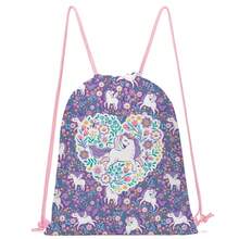 Casual Unicorn Bundle Pocket, Colourful Drawstring Backpack, Sport Gym Training Storage Bag, Suitable For , Outdoor, School Daily Use, Is A Perfect Gift For Boys And Girls - Unicorn Drawstring Bag - View 10