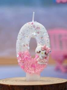 创意数码蜡烛，三丽鸥卡通生日蛋糕蜡烛。生日派对装饰，0-9岁数码蛋糕，甜点桌装饰插片，场景装饰 - 彩色 - 查看 18