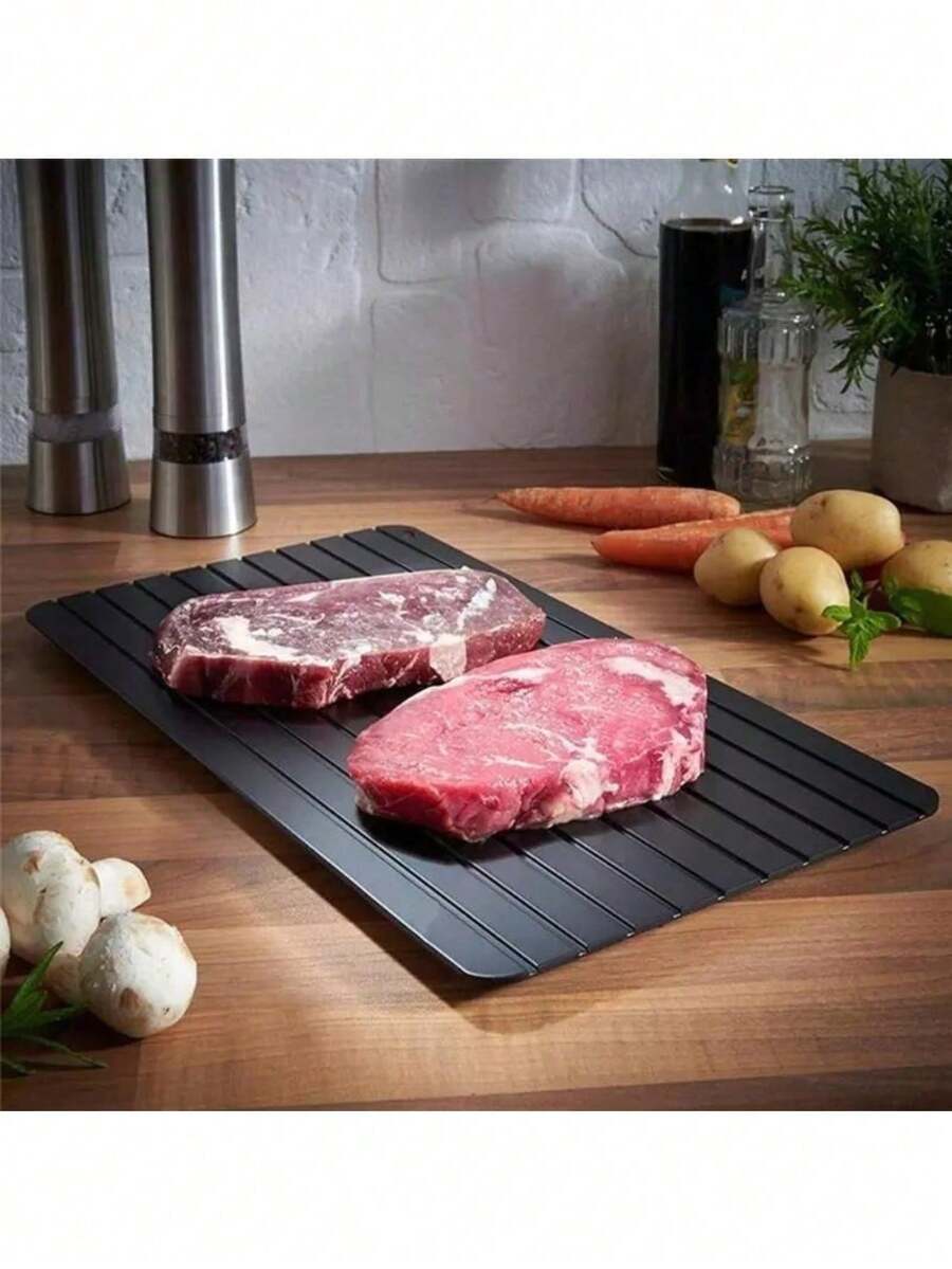 1个快速解冻托盘，快速解冻冷冻食品、肉类、水果，快速解冻板，解冻托盘，解冻大师厨房小工具