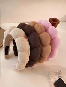 1 Bộ Băng đô cài tóc họa tiết mây sô cô la, gồm các màu đen cổ điển, nâu đất, be nhạt và nhiều màu dễ phối khác, kiểu dáng tối giản đa năng - Phù hợp cho phụ nữ và bé gái, có thể sử dụng hàng ngày, ở nhà, trang điểm và nhiều dịp khác. - Nhiều màu - Xem 10