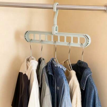 Space-Saving Multi-Hook Clothes Hanger