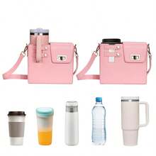 1 szt. Przenośna torba na ramię na butelkę z wodą, z regulowanym paskiem na ramię, odpowiednia do uprawiania turystyki pieszej, kempingu i innych sportów, izolowany pokrowiec na butelkę z wodą, przekątna torba na ramię (nowa spersonalizowana torba typu bucket o dużej pojemności – wielokolorowa) - Torby o dużej pojemności - Zobacz 5