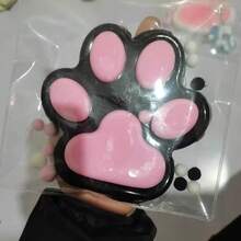 5个柔软可爱猫爪玩具，手工制作，超萌大猫爪，粘性挤压玩具，果冻爪挤压玩具，减压感官玩具，溜溜球式手指玩具，新奇礼物，生日礼物，礼品袋填充物 - 光面 - 查看 15