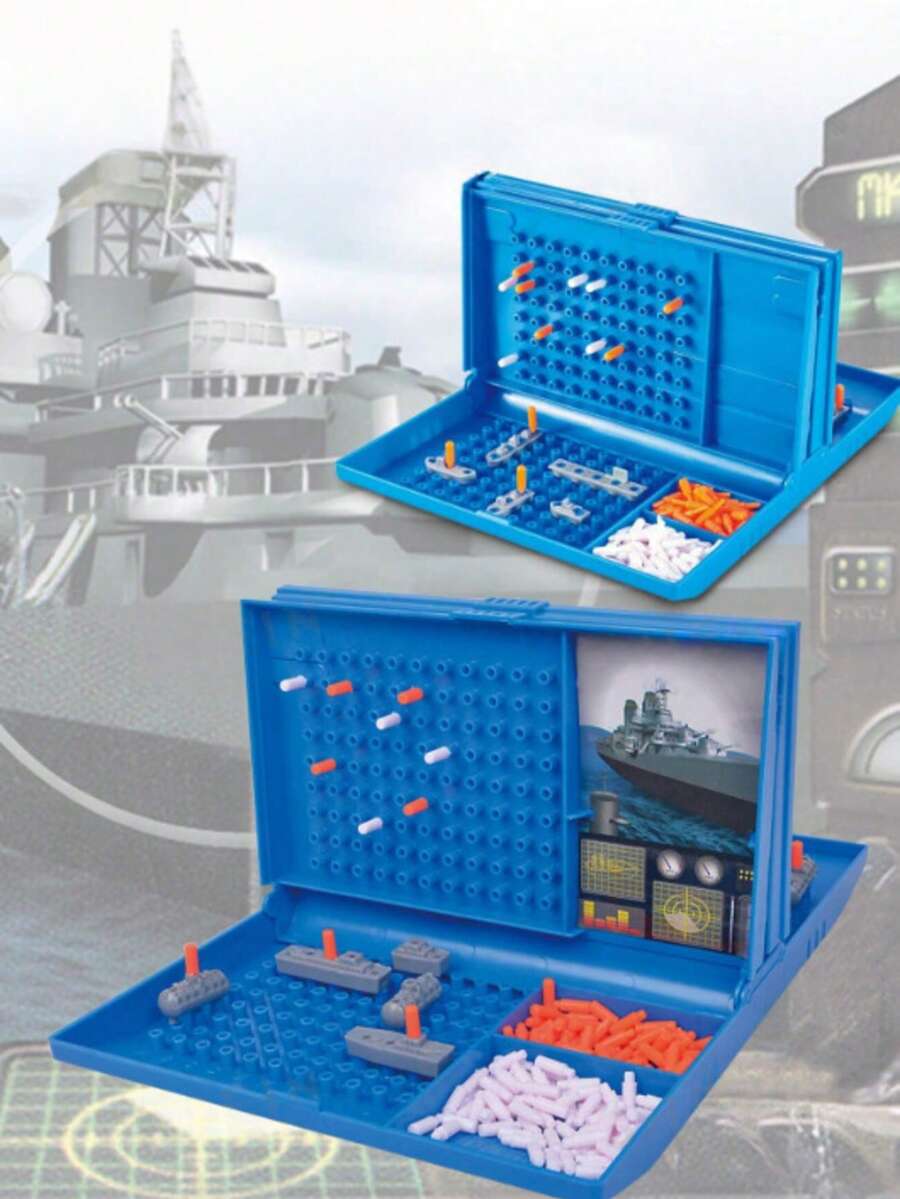 2026新款 - 1件装战舰海战策略棋盘游戏，双人互动玩具，趣味战斗，适合家庭、朋友聚会、节日派对、生日礼物 - 彩色 - 查看 1