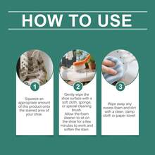 Sneaker Cleaning Foam, Gently Cleans White Shoes, Removes Yellowing And Edge Stains, No Water Needed,Shoe,Spring Summer Picks,Brides Maid Gifts,Room,Bedroom Deccor,Bedroom Deccor,Beach,Travel,For Men,For Women,Vacation - Green - View 4