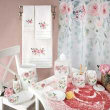 Avanti Linens - Dispensador de jabón/Bomba de loción, Esencial para el baño de Invitados, decoración Floral para el hogar (colección Spring Garden Collection)(12-Piece Shower Hooks) - Multicolor - Ver 2