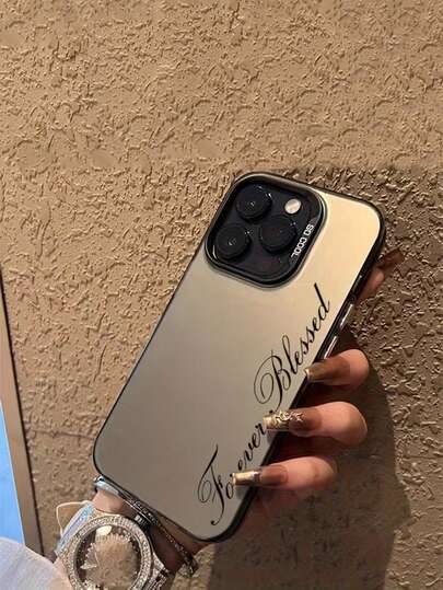 Shockproof Letter Elements Fashionable Letter Design Phone Case Compatible With IPhone 17, 16, 15, 14, 13, 12, 11 Pro Max, X, XR, XS Max, 8, 7 Plus, With Shock-Resistant Matte Back Cover Compatible With Samsung Series Spring Gift Party,International Version, Not The Domestic Version