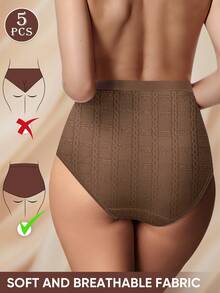 MIOTAN 5入組女式低腰三角褲，提花紋路貼身性感且舒適 - 彩色 - 查看 2