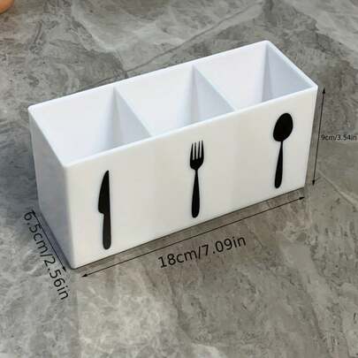 3 cajas de almacenamiento de utensilios de vidrio y plástico - Almacenamiento de cocina y comedor duradero de plástico para cuchillos, tenedores, cucharas - Diseño ahorra espacio, con asa negra, perfecto para uso doméstico o comercial, solución de almacenamiento de cocina | Utensilios de cocina modernos | Caja de plástico resistente, estante para utensilios, caja de almacenamiento, organizador y almacenamiento de cocina, organizador de almacenamiento, con tapa