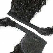 BINF 8-26Inch Kinky Curly Ponytail Human Hair With Wrap Around Magic Real Virgin Hair Clip In Extensions Curly Ponytail Human Hair Extensions Kinky Curly Human Hair Wrap Around Ponytail Extension Remy Pony Tail Hairpiece Wrap Around Curly Wavy Ponytails - Kinky Curly Wrap Around Ponytail - 查看 8
