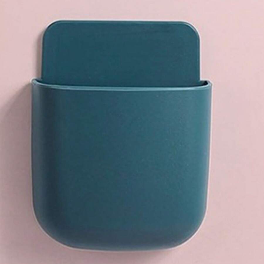 Wall Mount For Remote Control And Phone Charging Organizer: No Drilling Required, Perfect For Home, Office And School Supply Storage.