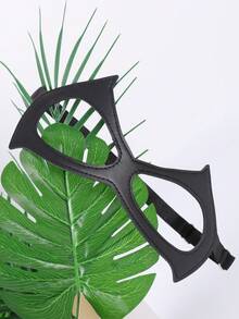 1pc Gothic Dark Style Faux Leather Mask, Suitable For Parties/Carnivals, Role-Playing, Punk Fashion Masquerade Balls And Other Occasions - Black - View 6