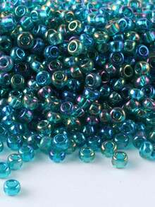 GO2CJBEADS DIY串珠工艺材料 10克手链珠 多色 2毫米圆形玻璃珠，用于珠宝制作