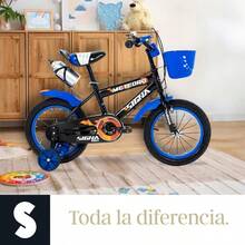 SELECTSHOP Signa Signa Bicicleta Infantil R 14 con Llantas Entrenadora Bicicleta Urbana con Canasto Y Porta Vaso Bici De Paseo Ideal para Niños de 3 a 6 Años De Entrenamiento - Azul - Ver 3