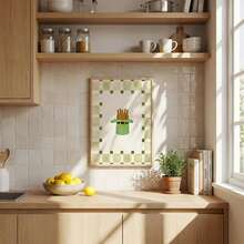 1/3幅圣帕特里克节墙画，绿色三叶草小妖精帽子帆布印刷画 | 圣帕特里克节乡村风装饰画，适用于卧室、客厅或办公室家居装饰，爱尔兰节日格子图案海报，圣帕特里克节礼物，不含画框 - 彩色 - 查看 5