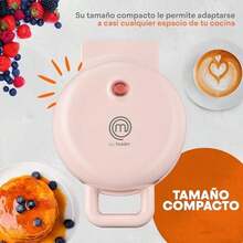 Hukën x MasterChef | Máquina para Hot Cakes Mini HEAT+ | Calentamiento Rápido y Uniforme | Temperatura Automática | Parrillas Antiadherentes | Luz Indicadora | Diseño Compacto - / - Ver 2