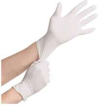 100pc 7 Colors Available Disposable Nitrile 3-Mil Latex Free Tattto Nail Hair Salon Cleaning Gloves - 白色 - 查看 9