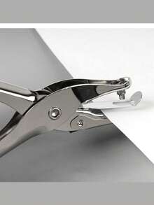 1/2个装办公手持式金属打孔器，学生文具手动A4纸单孔打孔器，3mm/6mm圆孔打孔器，便携式迷你打孔器，适用于纸张和卡片，手动打孔器，活页夹，学习用品 - 彩色 - 查看 8