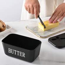 Butter Dishes With Lid For Refrigerator And Countertop, Butter Holder With Cover And Knife,Large Butter Container For Kitchen - Multicolor - View 5