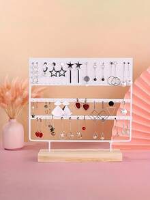 Iron Art Earring Holder, Home Jewelry Organizer Earring Display Stand - Multicolor - View 7