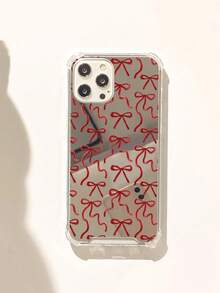 红色蝴蝶结图案镜面防摔手机套，兼容 13/11/17/17 Pro/16/14/15/15 Pro/15 Plus/15 Pro Max/7 Plus/8 Plus/X/Xs Max/Xr/11 Pro/12 Pro/13 Pro/14 Pro/12 Mini/13 Mini/11 Pro Max/12 Pro Max/13 Pro Max/14 Pro Max/14 Plus/17 Pro Max/17 Air/6/6s Plus/7/8/16 Pro/16 Plus/16 Pro Max/SE2/17 Pro Max 和三星手机Galaxy/A54/A14/A12/A13/A15/A32/A33/A24/A52S/S20/S21/S22/S23/S24/S23Plus/S24ultra/S25/A15/A33/A23