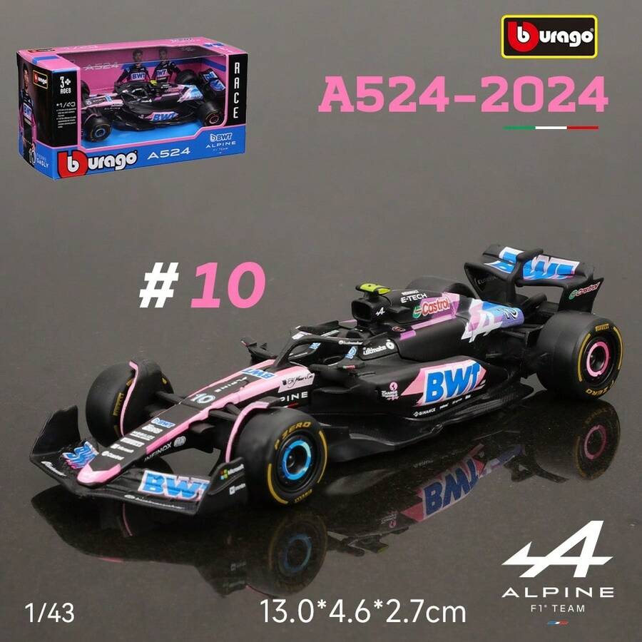 Bburago BWT Alpine F1 Team A524 GP Series Signature Edition Modelo a escala 1/43 | #10 Pierre Gasly - #10 Pierre Gasly - Ver 1