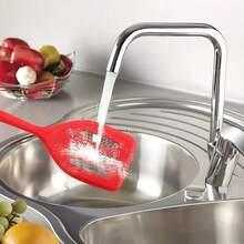 Random Color Mini/Small Silicone Slotted Spatula, Heat Resistant Non-Stick Kitchen Cooking Steak/Pancake Flip Spatula - Multicolor - View 4