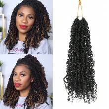 12/16 英寸 Yankee Twist 钩编辫，每包 30 股，预先打结的 Yankee Twist 棕色 Spring Passion Twist 辫，带卷曲发尾，合成钩编辫发