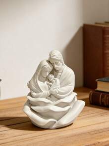 圣家树脂摆件：家居及祈祷空间的宗教装饰品，圣母玛利亚、圣约瑟和圣婴耶稣雕像，采用耐用树脂制成，展现虔诚的信仰，将永恒的信仰与温馨的家居装饰完美融合。这是一份饱含深情的礼物，适合基督徒家庭，为日常或节日聚会增添温暖。 - 彩色 - 查看 6