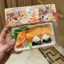 1pc Japanese Style Fried Chicken Bento Box Squeeze Toy, High-Quality Realistic Food Replica Creative Stress Relief Toy, Slow Rebound Handmade DIY Prop - Multicolor - View 5