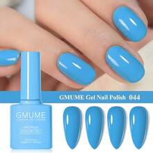 Bright Sky Blue Gel Nail Polish 7.5ml - Light Cyan Soak Off UV/LED Gel Varnish, High Gloss Summer Color For Beach Vacation Manicure (No.044) - 天藍色 - 查看 2