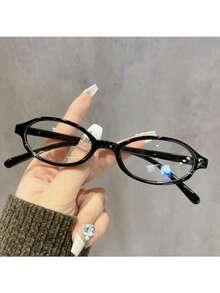1 Piece Neutral Retro Small Oval Glasses 2026 Special Limited Edition Exclusive Holiday Special Black Acetate Frame Non-Prescription Eye-Caring Eyewear Lightweight Durable Slim Fit Premium Quality For Computers Smartphones Daily Formal Festive Occasion Unisex Small-Face Fashion Glasses Fast Shipping Gift Ready 2026 Mother's Day Mom Gift Gift For Mom Mothers Day Gift Best Mom Mommy Gift Gift For Grandma Mum Gift Mother's Day Gift For Mom 2026 Sentimental Gift For Mom Thank You Mom Gift Mom Birthday Gift Mothers Day Accessories Heartfelt Gift For Mom Unique Gift For Mom Mothers Day Surprise Gift Best Gift Choice For Unisex Fashion Lovers - 黑色 - 查看 4