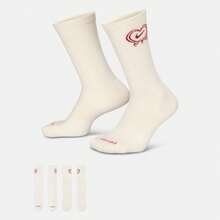 Nike 1 Pair Unisex Crew Socks, Valentine's Day Design - White - View 1